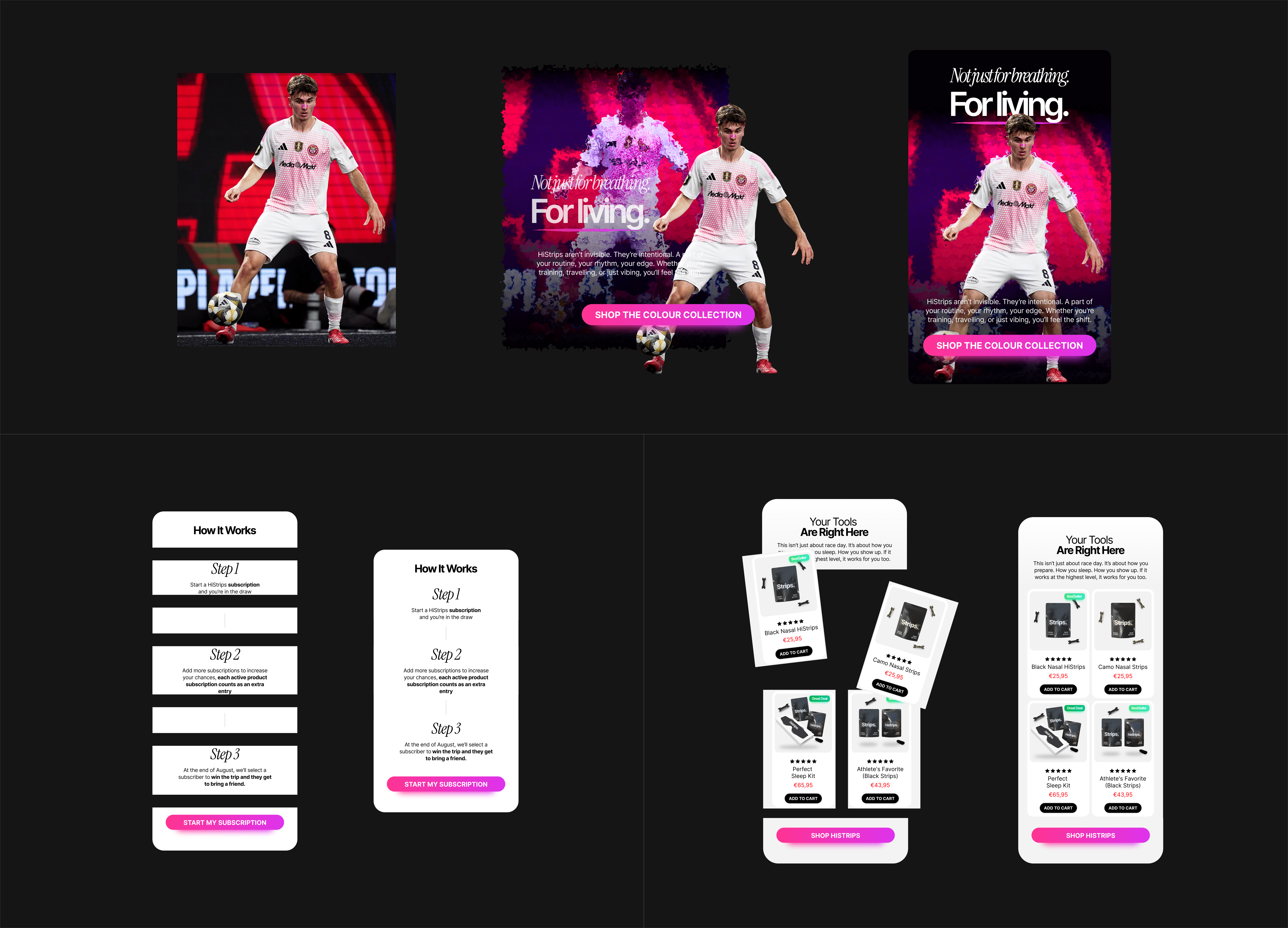Auto layout email design examples for HiStrips